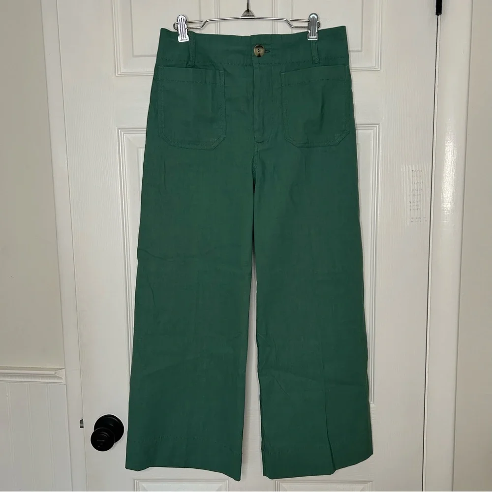 Anthropologie Maeve The Colette Cropped Wide-Leg Trousers